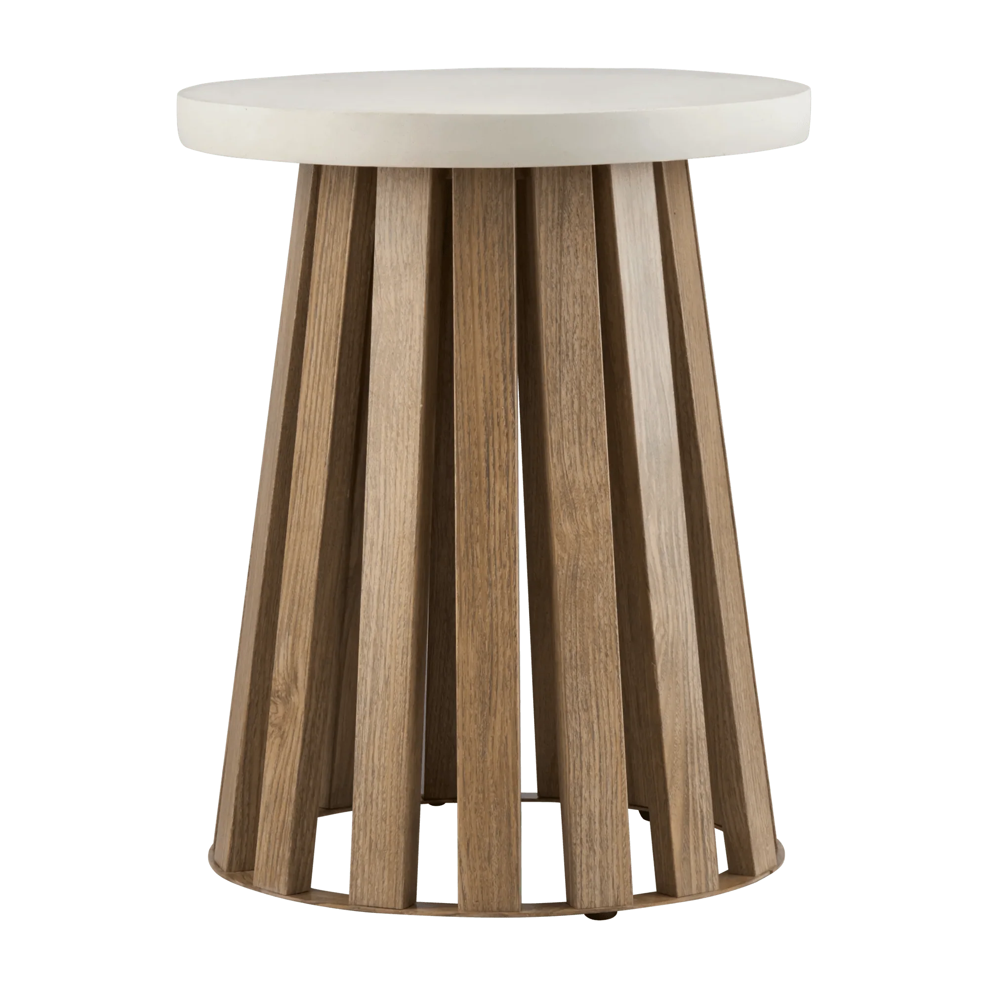 Slat Base Outdoor Side Table